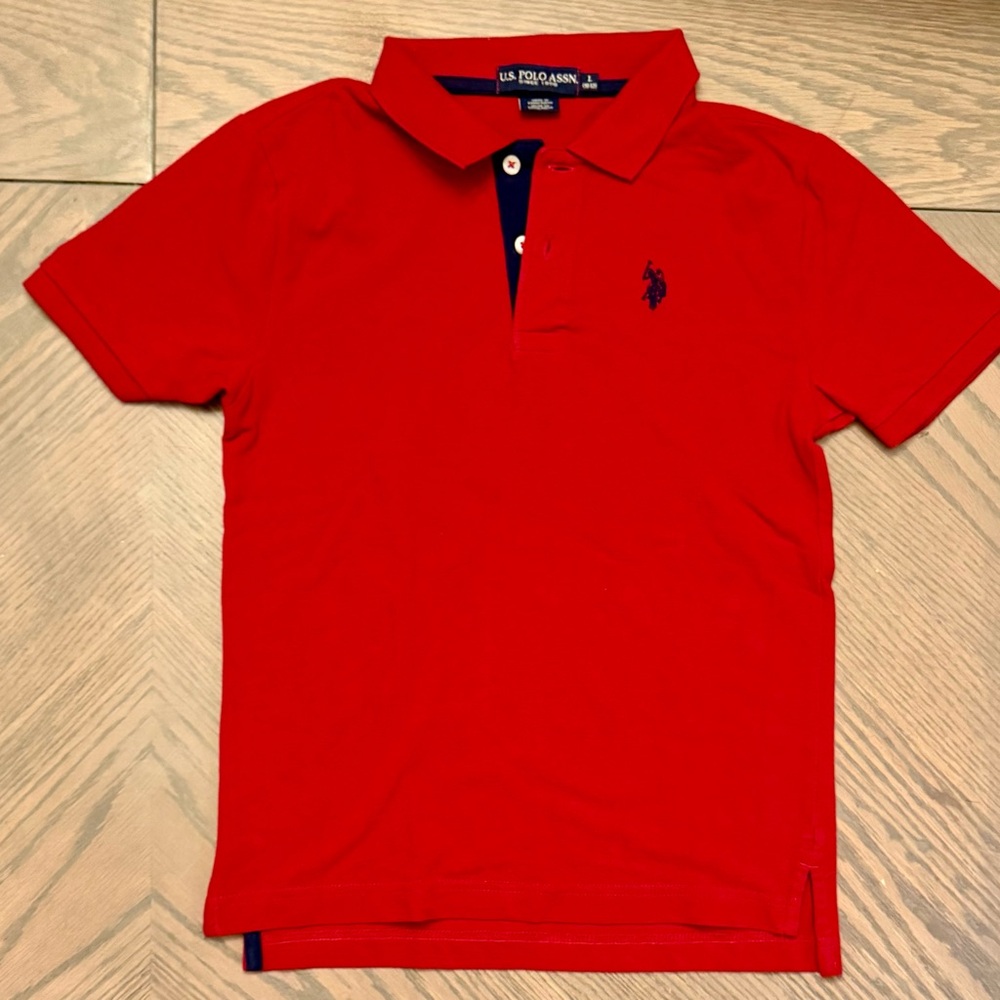 U.S. Polo Assn. Red and Navy Polo Shirt